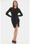 Rochie bodycon cu decolteu la baza gatului