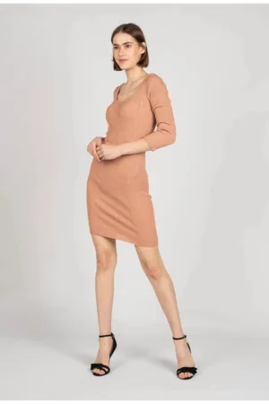 Rochie bodycon cu decolteu rotunjit - 34