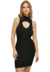 Rochie bodycon cu decupaj frontal