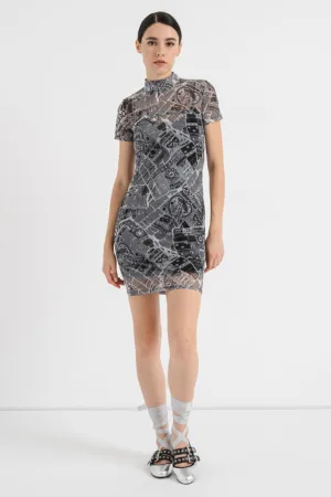 Rochie bodycon cu imprimeu