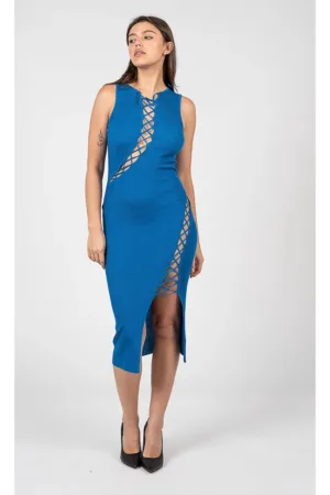 Rochie bodycon din jerseu cu textura striata Cerie -