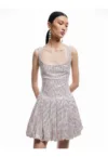 Rochie bufanta cu paiete