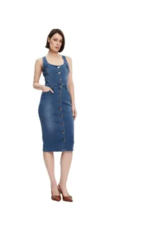 Rochie  bumbac poliester - albastru