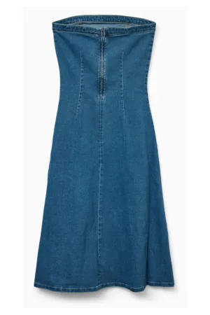 Rochie  bumbac si poliester - albastru