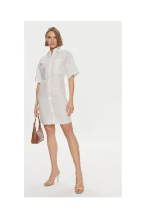 Rochie camasa Dama -  Alb - 70% lyocell - 30% in