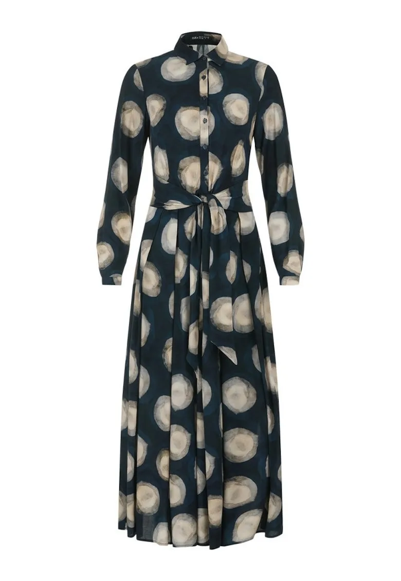 Rochie camasa cu buline supradimensionate