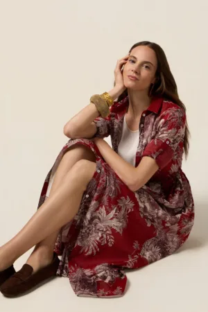 Rochie-camasa cu cordon in talie si model