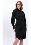 Rochie-camasa cu guler clasic si cordon Lexi