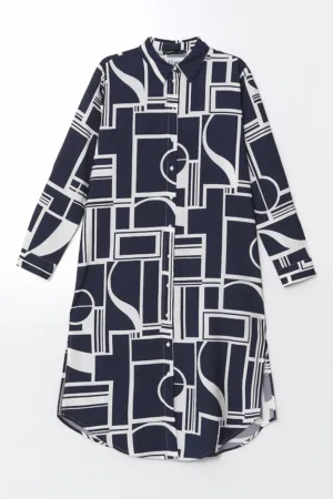Rochie-camasa cu imprimeu