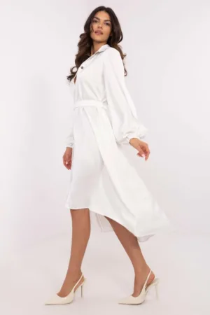 Rochie-camasa cu maneca lunga si cordon