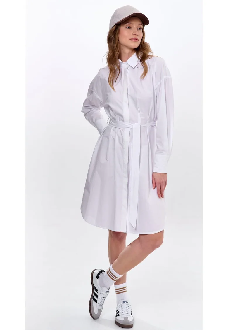 Rochie-camasa cu maneca lunga si cordon Lexi