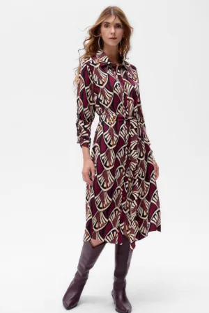 Rochie-camasa cu model grafic Olami