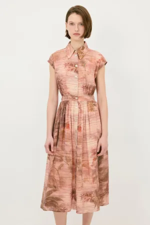 Rochie-camasa cu model si buzunare laterale