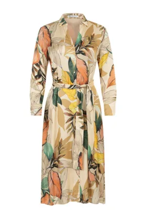 Rochie-camasa cu motive tropicale