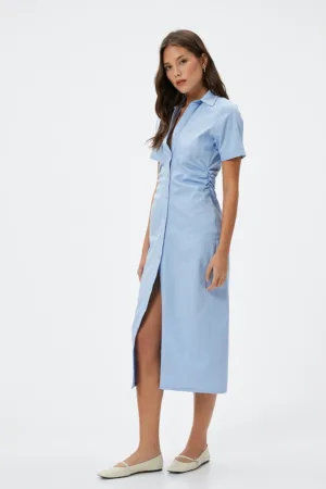 Rochie-camasa cu slit frontal
