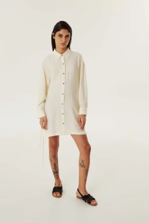Rochie-camasa cu snururi laterale