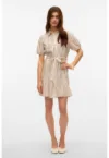 Rochie-camasa de bumbac organic cu cordon