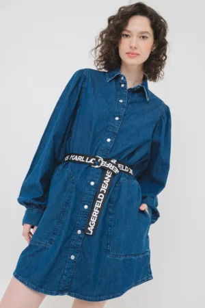 Rochie-camasa dein denim cu capse