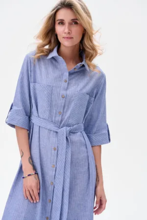 Rochie-camasa din amestec de in Azzi