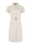 Rochie-camasa din bumbac - cu o curea decorativa