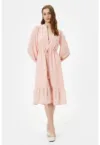 Rochie-camasa evazata cu aspect texturat