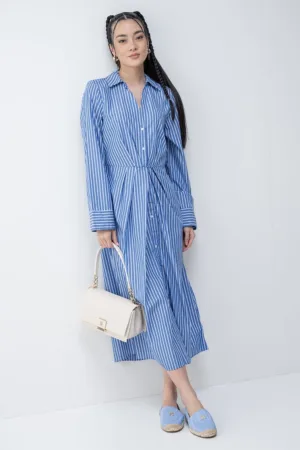 Rochie-camasa maxi cu dungi