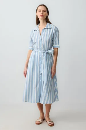 Rochie-camasa midi cu buzunare laterale