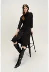 Rochie-camasa midi cu croiala dreapta