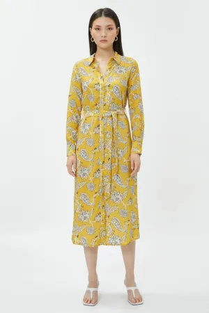 Rochie-camasa midi cu model floral