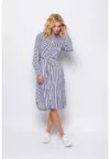 Rochie-camasa midi cu model in dungi Verona