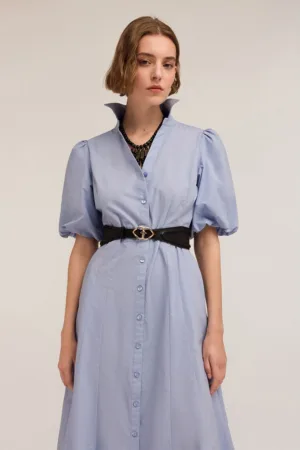 Rochie-camasa midi din bumbac