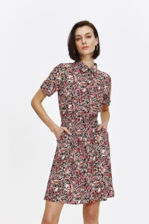 Rochie-camasa mini cu model paisley