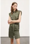 Rochie-camasa mini din amestec de lyocell