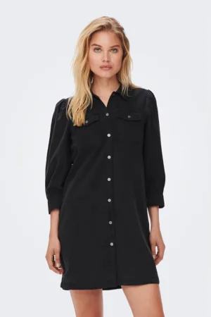 Rochie-camasa mini din denim