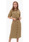 Rochie-camasa safari  G-Hana - bej