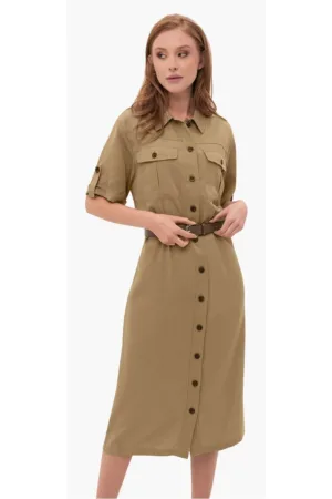 Rochie-camasa safari  G-Hana - bej