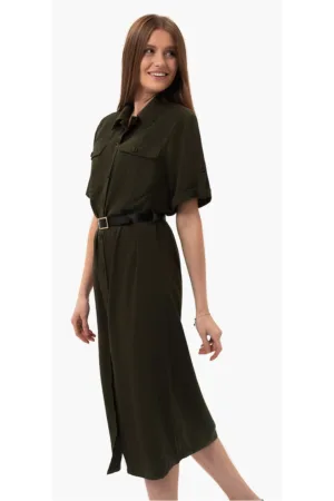 Rochie-camasa safari  G-Hana - kaki