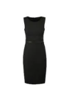 Rochie cambrata cu accente peliculizate -  Negru -