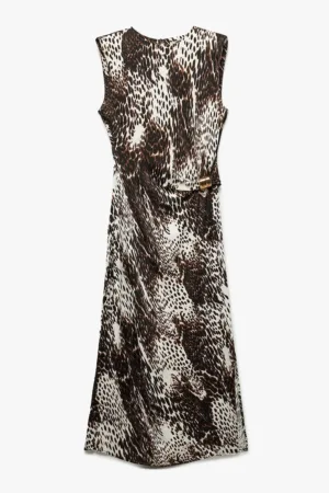 Rochie cambrata cu animal print