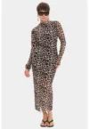 Rochie cambrata cu detalii semi-transparente