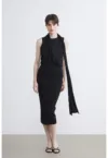 Rochie cambrata cu esarfa