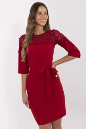 Rochie cambrata cu maneca medie