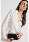 Rochie cambrata cu nasturi metalici