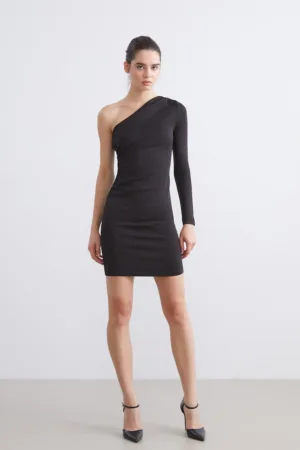 Rochie cambrata cu o maneca