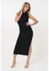 Rochie cambrata cu slit lateral Kimile