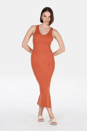 Rochie cambrata cu slit lateral si striatii