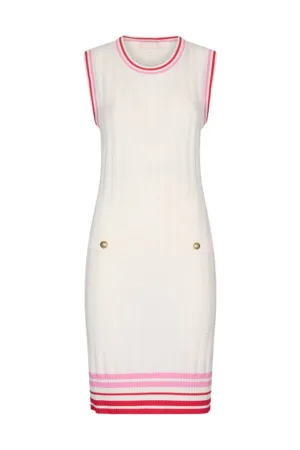 Rochie cambrata cu striatii - fara maneci