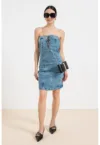Rochie cambrata de denim