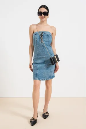 Rochie cambrata de denim