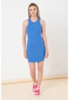 Rochie cambrata din bumbac - fara maneci